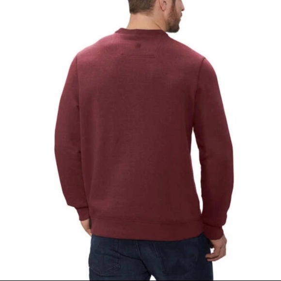 G.H. Bass & Co. Red Crewneck Sweater with Ribbed Cuffs - Picture 2 of 6